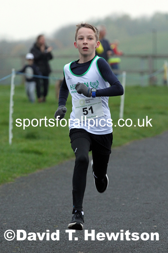 Boys and Girls under-13s 2021 Heaton Memorial Road Races, Town Moor, Newcastle. Photo: David T. Hewitson/Sports for All Pics